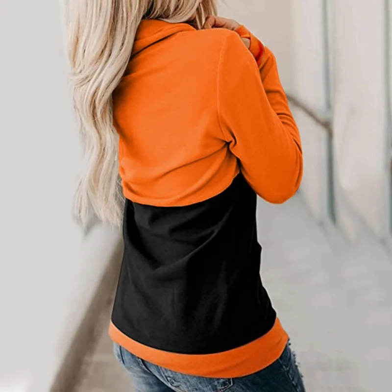 Women Pumpkin Printed Hooded Sweatshirts New Loose Warm Pullovers Festive Clothing 22 Styles Halloween Christmas Holiday Costume