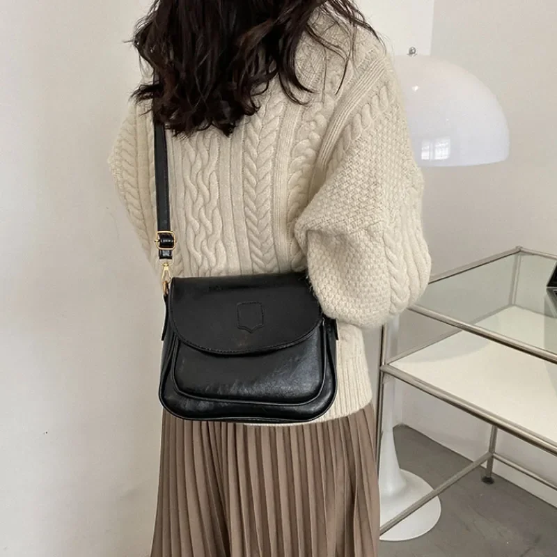 

New Women's Fashion Crossbody Bags Handbags Retro Solid Color PU Leather Shoulder Underarm Bag Crossbody Bag for Women Handbags