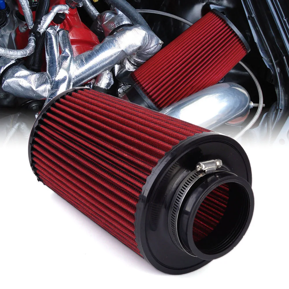 

76mm 3 Inch Universal Air Filter Hight 160mm Flow Cold Intake Filter Induction Kit Sport Power Mesh Cone Breather Filters