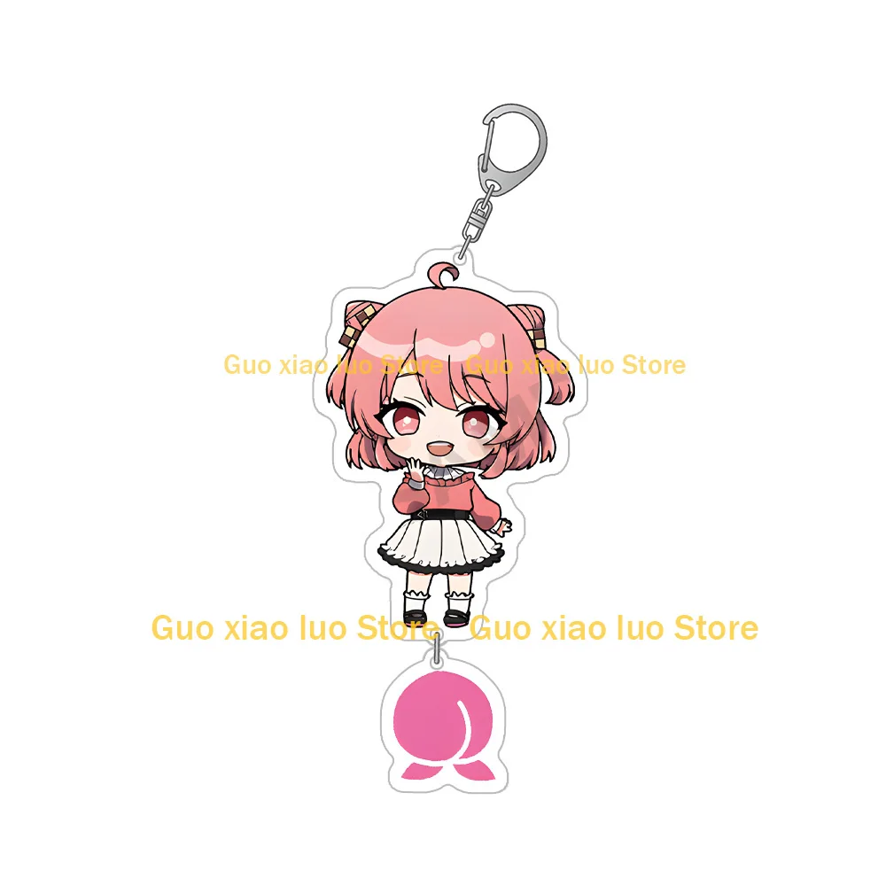 Фото VTuber Красочный персиковый JPAPA Noa Yuankun Tattsun Siva DNQ Uri Eto Hiro Mofu Двойной акриловый брелок для ключей Сумка кулон Аниме брелок №3