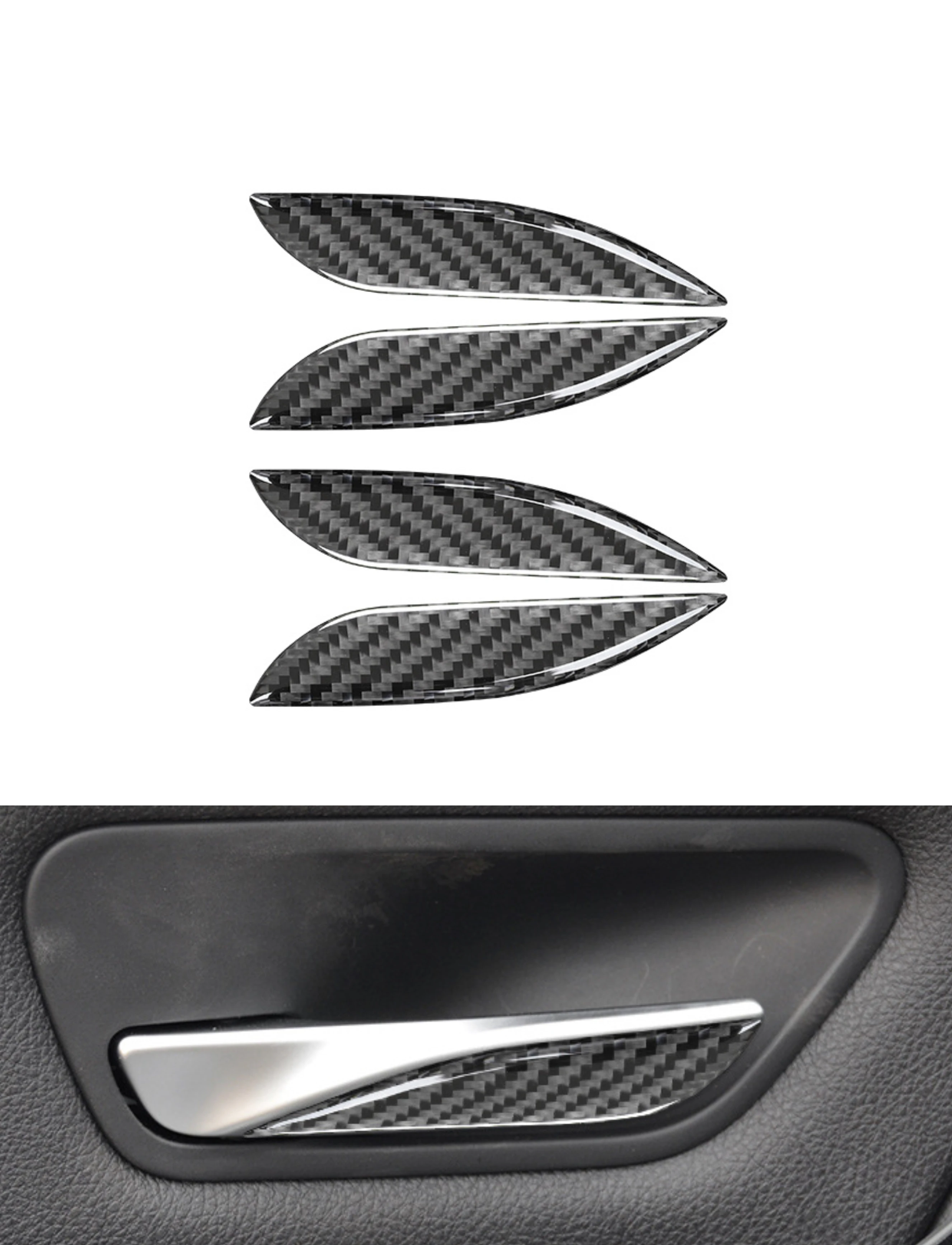 

Наклейка на дверную чашу автомобиля, наклейка на дверные ручки для BMW F30, F31, F34, 3GT, F32, F33, F36, 3, 4, серии 2013, 2014 -2019, углеродное волокно