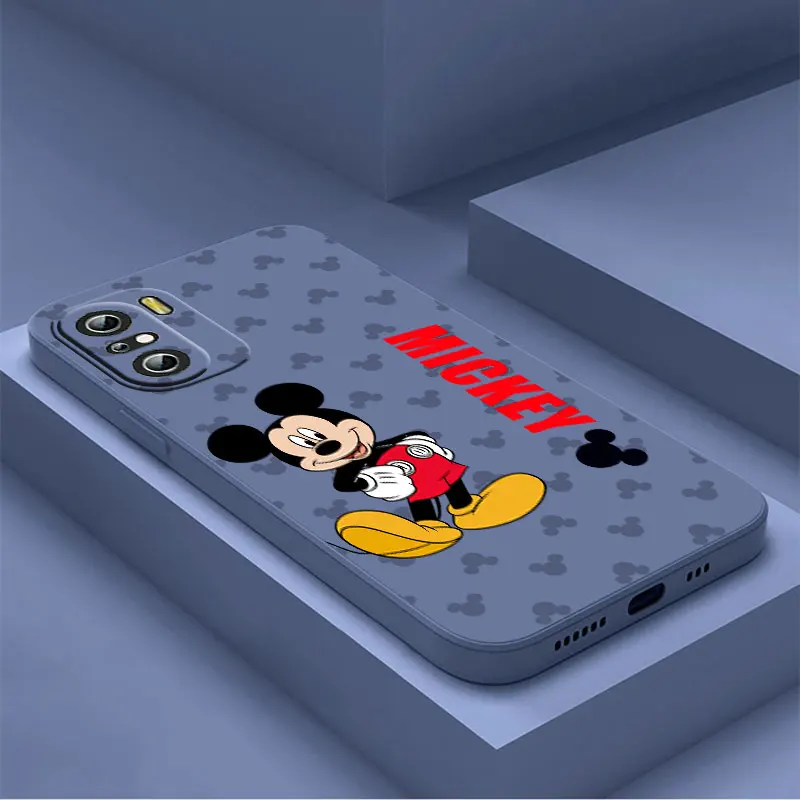 

Disney Mickey Cute Phone Case For Xiaomi Redmi K50 K40 10X 10 9T 9AT 9A 9C 9 8A 8 7 6A 5A Gaming Pro Liquid Rope Funda Cover