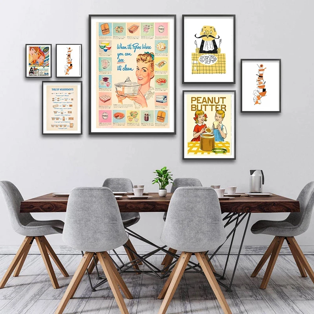

Peanut Butter Vintage Kitchen Prints Poster Nordic Canvas Paintings Wall Art Food Pictures Living Room Home Decoration Decor