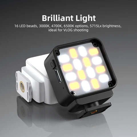 Магнитный заполняющий светильник Flymile для DJI Pocket 3, светильник для видеоблога, мини-светодиодная экшн-камера, заполняющий свет для видео, комбинированная фотография