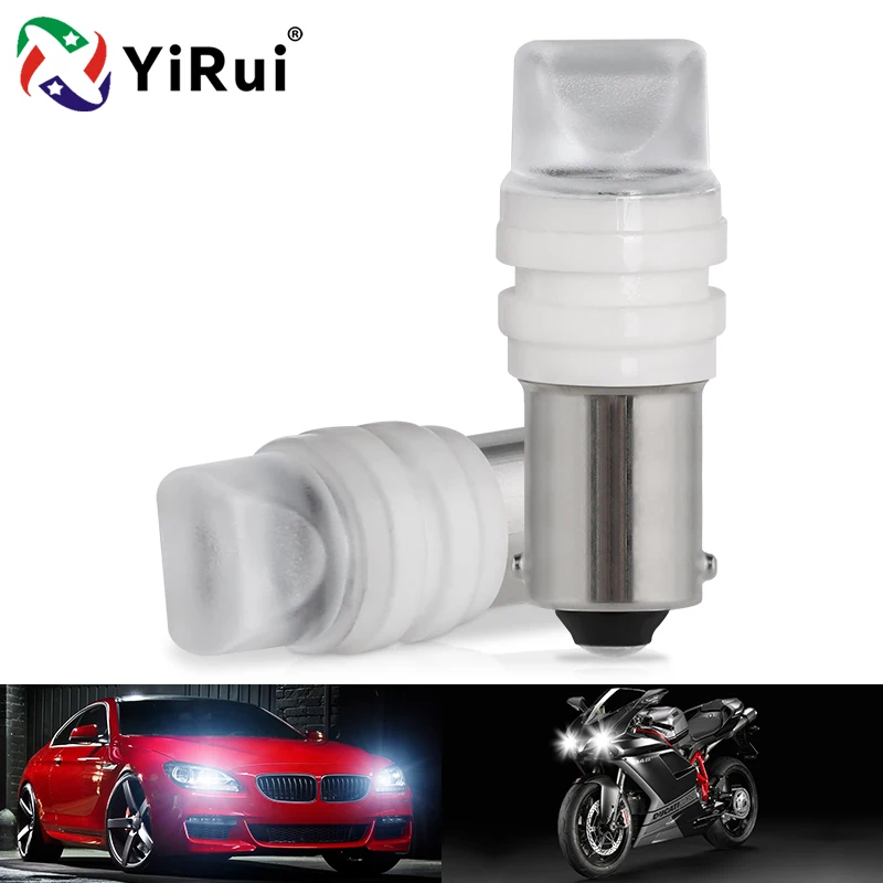 

YiRui New Car Motorcycle LED 12V Ceramic Light BA9S 3SMD Reading Light Wide Light License Light Compartment Light Tail Light