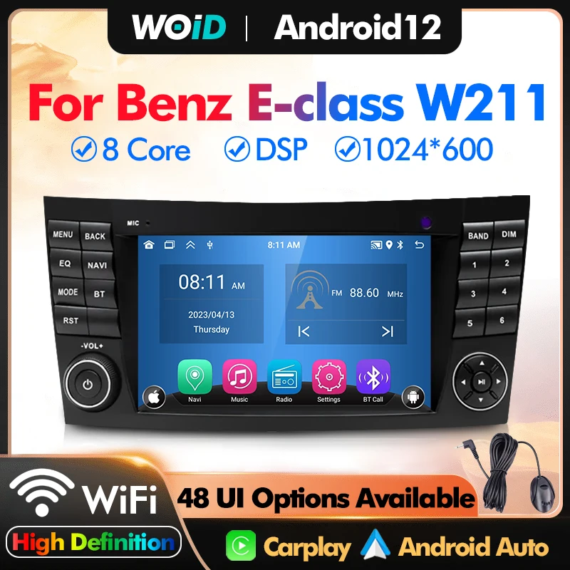 Автомагнитола для Mercedes Benz E-class W211 E200 E220 E300 E350 E240 ...