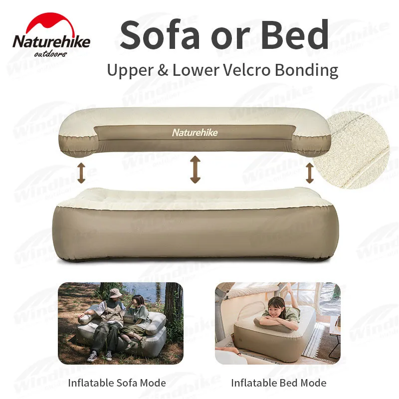 

Naturehike TPU 2 In 1 Inflatable Sofa & Bed Outdoor Camping Portable 35CM Thickened Widening Soft 2 Persons Inflatable Cushion