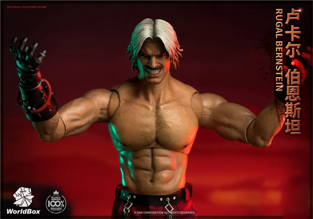 

WorldBox KF102 1/6 Game Player Elements Rugal The Villain Bernstein Normal Version Full Action Moveable Figures For Fans Collect