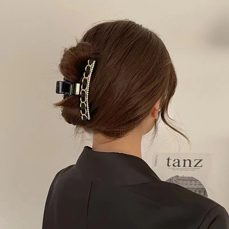 

2022New Women's Korean Claw clamp Elegant Large Hair Claw Barrette Crab Ponytail Ins Shark Clip Hair Accessories decorate