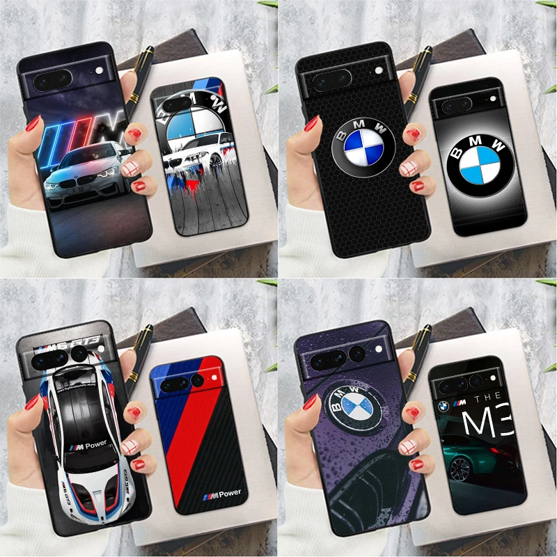 

Red Blue Bmw Car Sports For Google Pixel 8 7 6 6A 5 4 5A 4A XL Pro 5G Silicone Shockproof Soft TPU Black Phone Case Cover Fundas