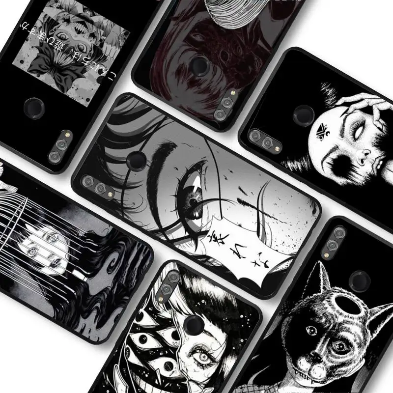 

Japanese Horror Manga Style Phone Case for Samsung A51 A30s A52 A71 A12 for Huawei Honor 10i for OPPO vivo Y11 cover