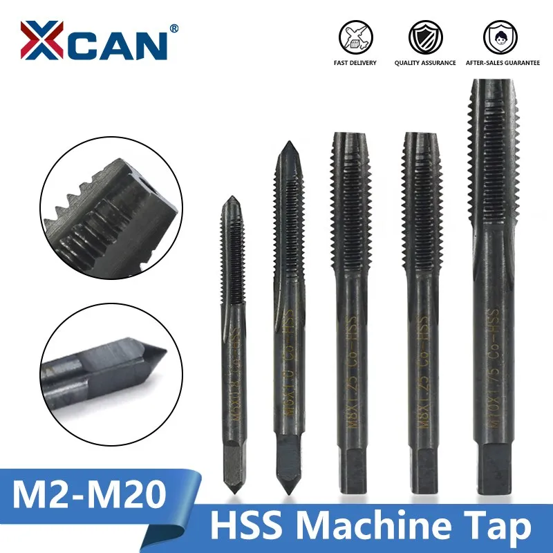 

XCAN Thread Tap Spiral Point Thread Metric Plug Drill Bits M3 M4 M5 M6 M8 M10 M12 M2-M20 Nitride Coated Screw Tap Hand Tools