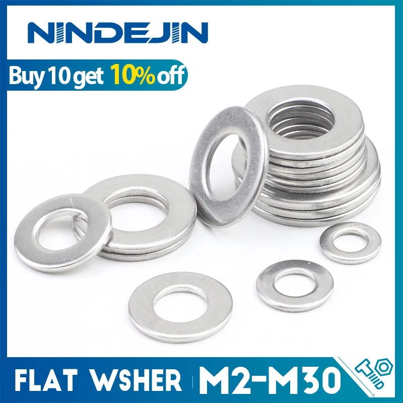 

Шайбы из нержавеющей стали NINDEJIN M2-M30