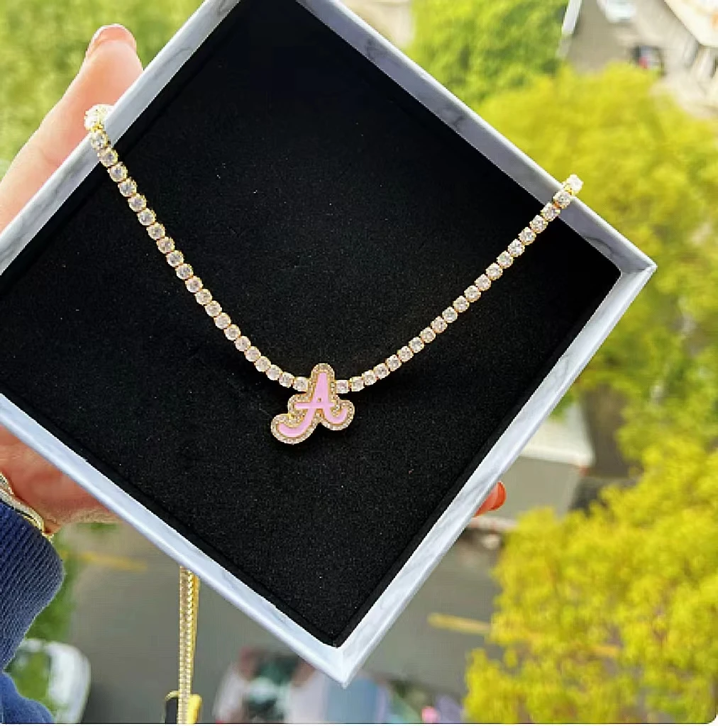 Ожерелье MIGALofe с надписью на заказ эмалированный шрифт оригинал искусственный