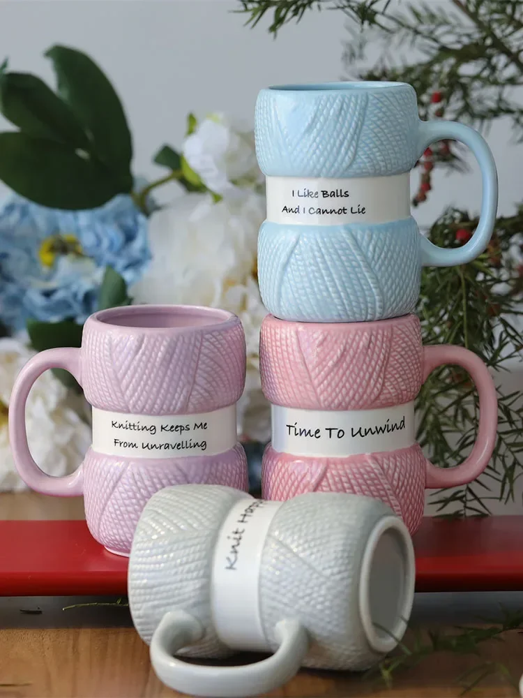 Красочная шерстяная керамическая чашка для воды с ручкой креативные кружки кофе