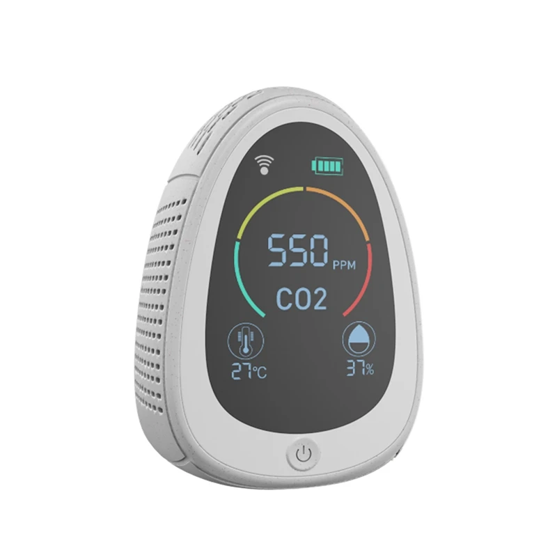 CO2 Detector Meter WIFI Air Quality Monitor Air Analyzer Temperature and Humidity Sensors LCD Display for Home Office