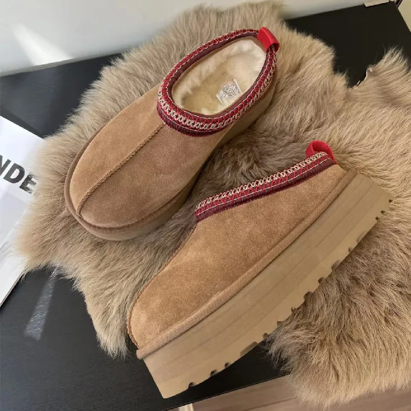 

Platform snow boots mini wool snow boots slip resistant winter new shoes student women shoes 2022 maroon boots platform boots