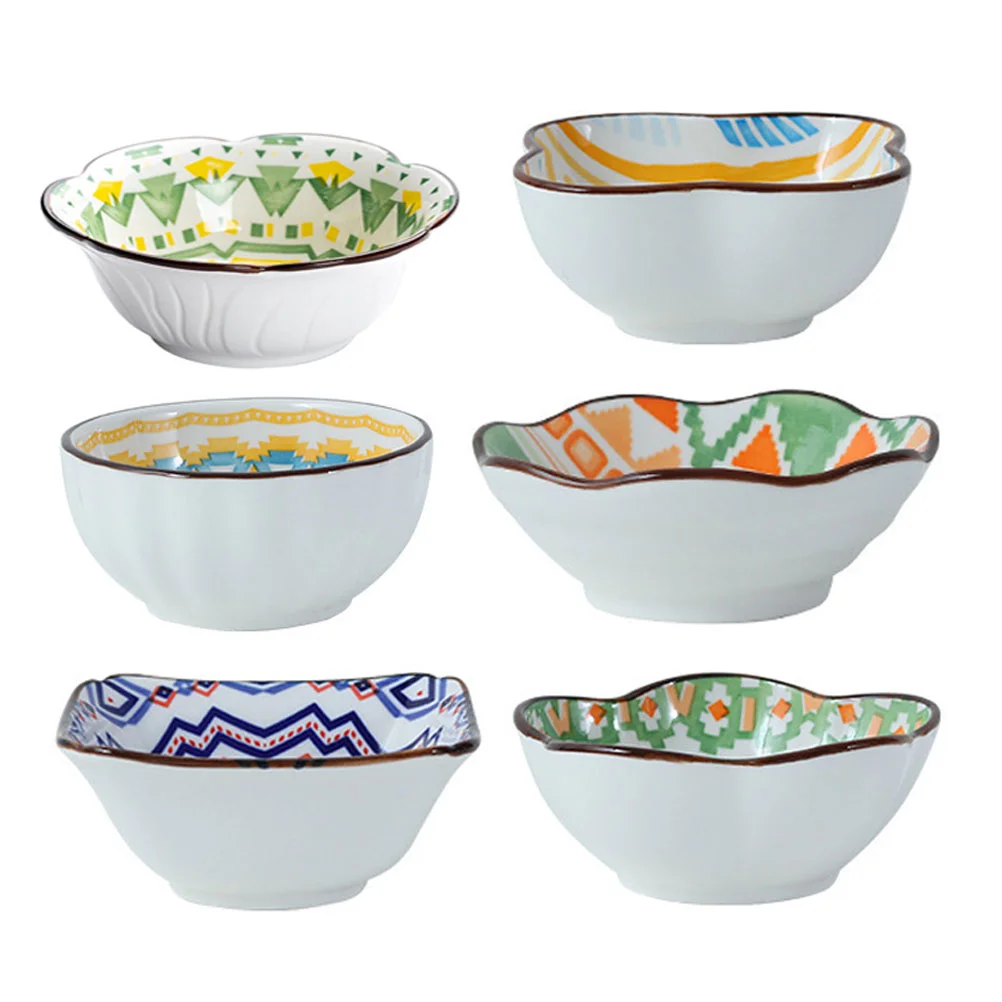 

6Pcs Dip Serving Dishes Ketchup Dishes Tableware Relish Plates Hot Pot Accessories