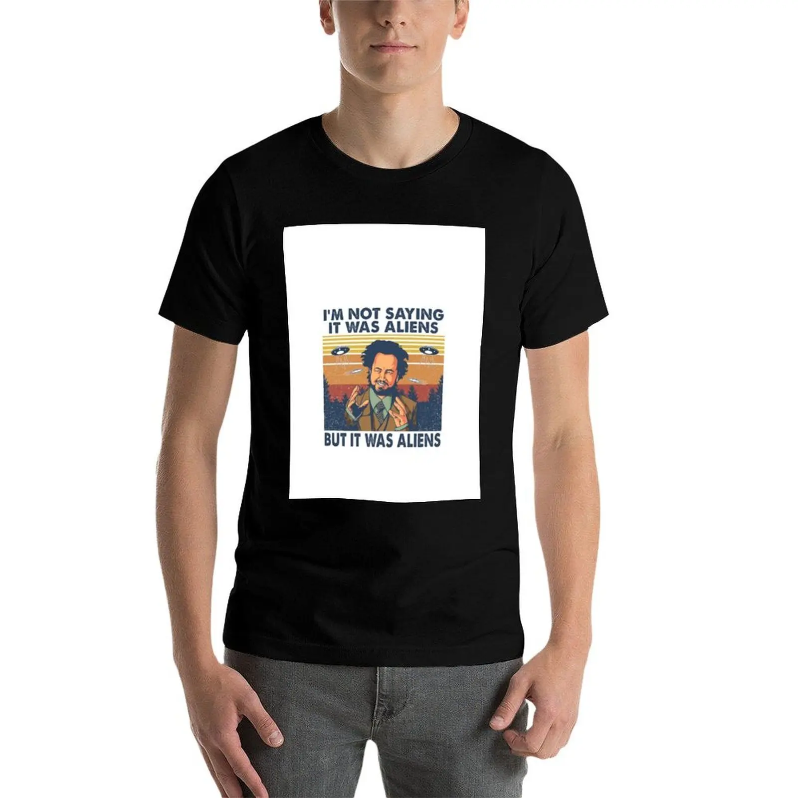 Фото Giorgio Tsoukalos Aliens It Was Aliens футболка с надписью мужская футболка футболка с рисунком тяжелые футболки для мужчин №4