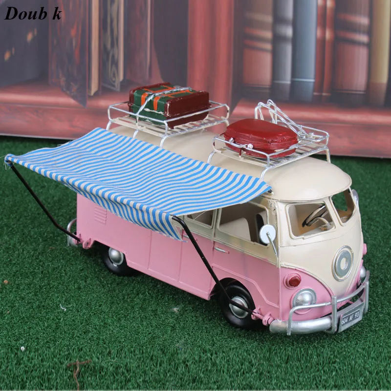 Модель куalitas Tinggi Retro Besi Nostalgia Berkemah Bus Ornamen Rumah Kedai Kopi Hadiah Dekorasi Pernikahan