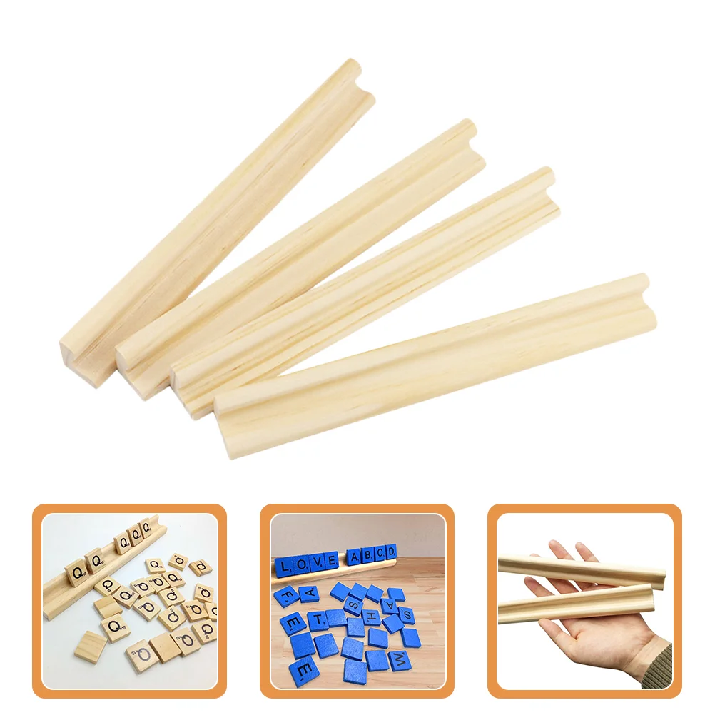 

4 Pcs Domino Display Racks Indoor Toys Mahjong Tile Pusher Domino Holders Desktop Accessories
