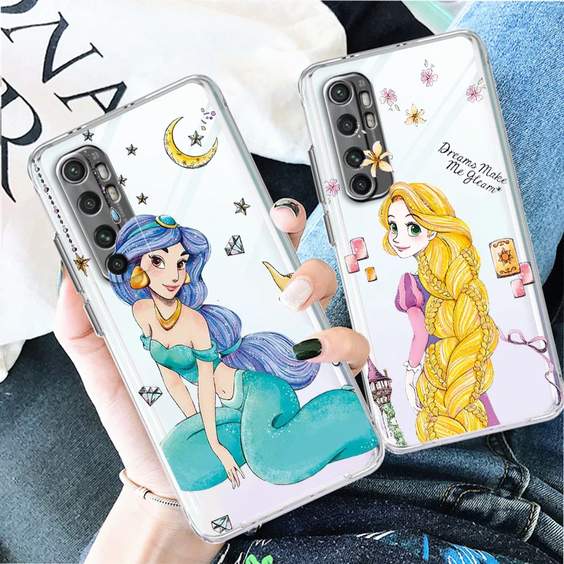 

Princess Rapunzel Disney Girl Transparent Phone Case For Xiaomi Mi 13 12T 12S 12X 12 11 11T 11i 10T 10 Pro Lite Ultra 5G Cover