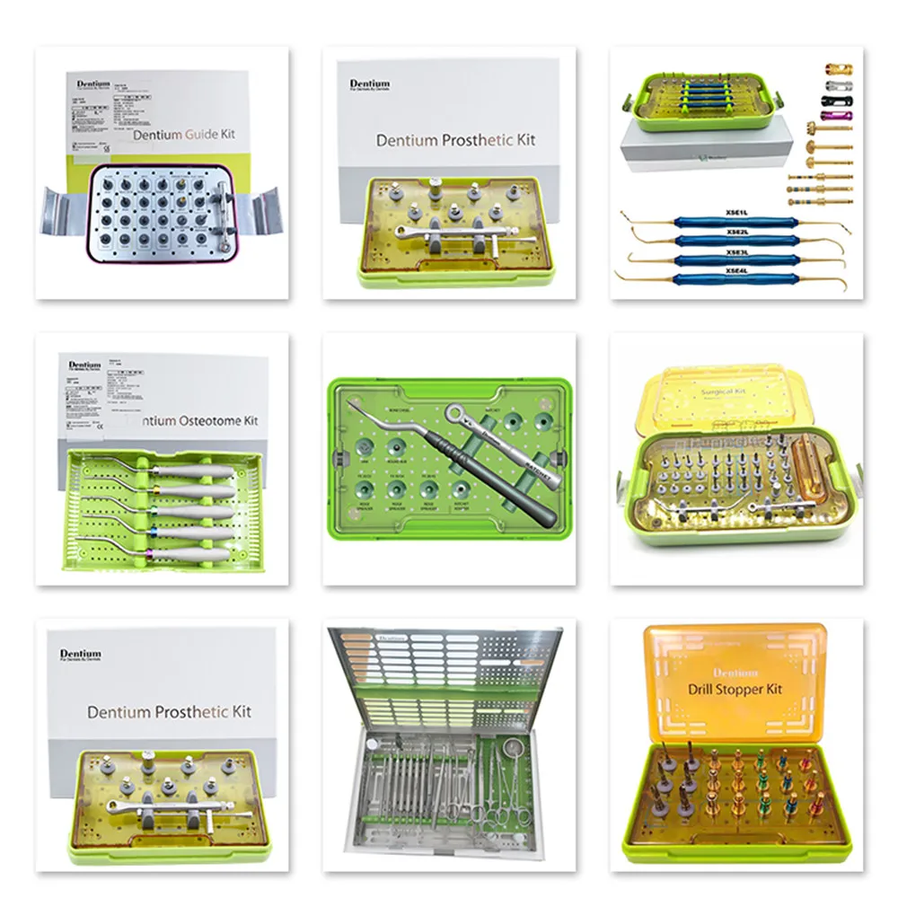 100% Original Dentium DASK Dental Implant Bone Chisel Digital Guide Surgery Prosthetic Osteotome Tool Kit Dentium Implant kit