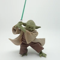 new 13cm star wars yoda darth vader action figure toy master yoda with sword pvc model collection toy for kids boy birthday gift
