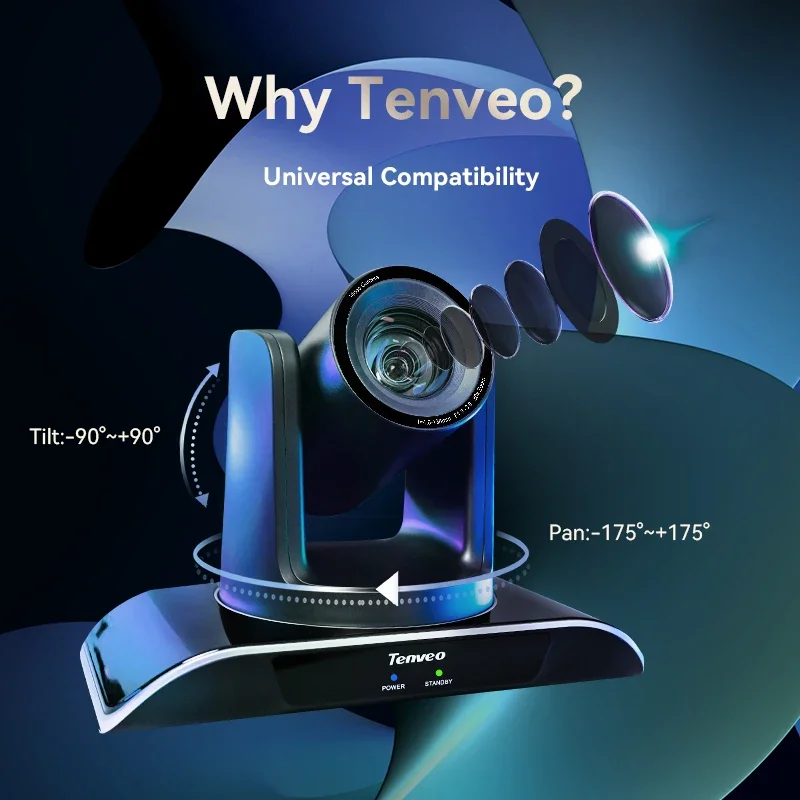 Tenveo Professional AI Автотрекирование Прямая трансляция PTZ Poe камера 30x 20x 12x оптический