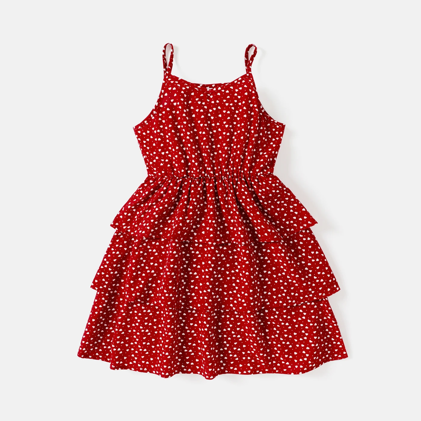 

PatPat Valentine's Day Kid Girl Polka dots Layered Slip Dress