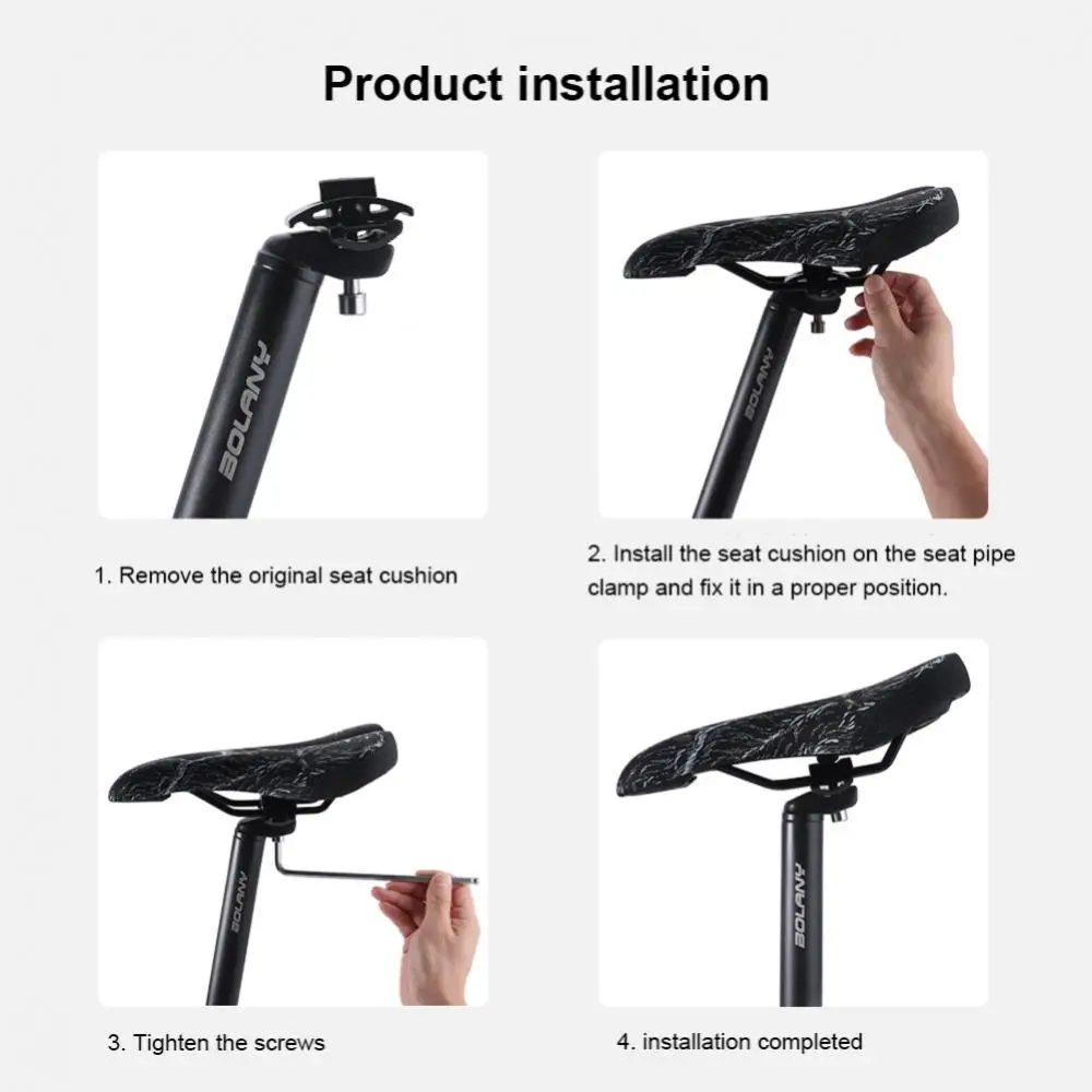 

Scratch-resistant Riding Accessories Double Track Mountain Bike Saddle Shock Absorber Ball Design Dirt-resistant Elastic