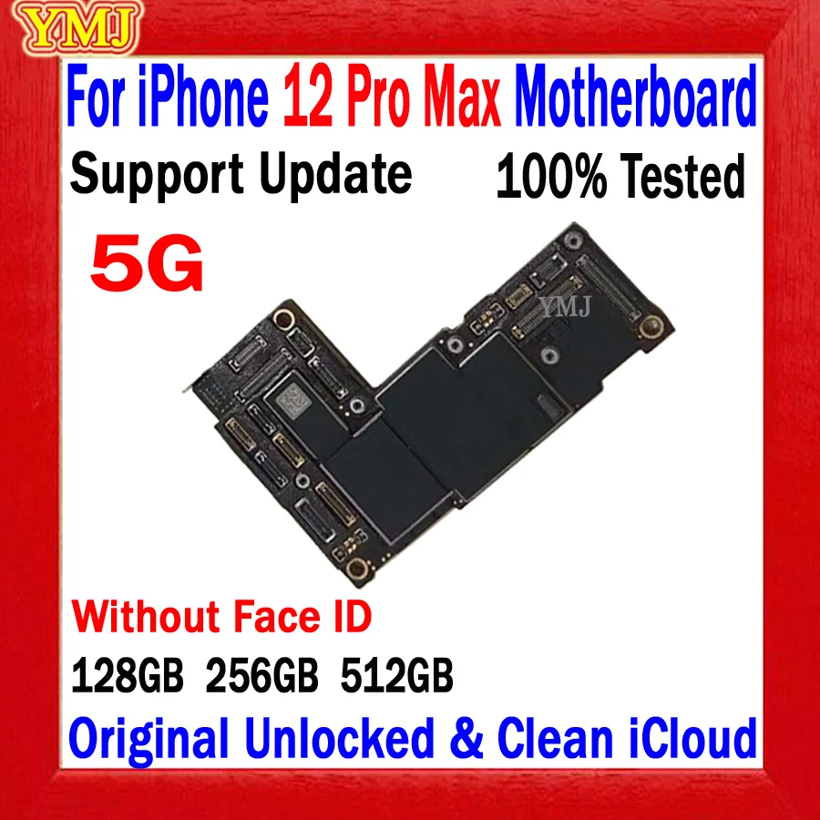 

Original Unlocked Clean ICloud Mainboard For IPhone 12 Pro Max Motherboard With/No Face ID Logic Board 100% Tested Good Working