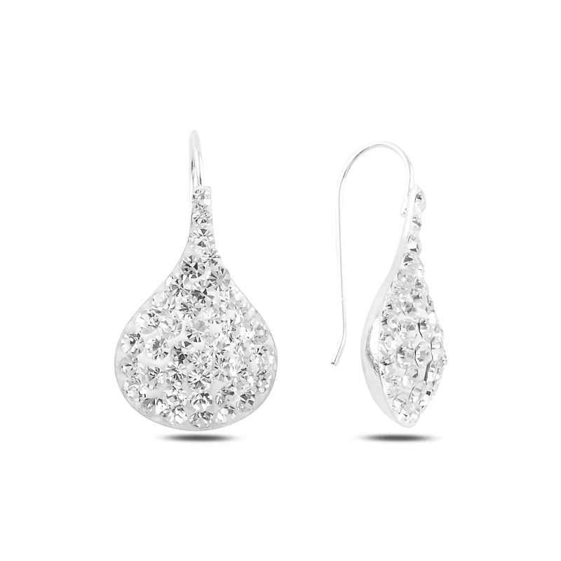 

Серебро 925 пробы с кристальными камнями серьги