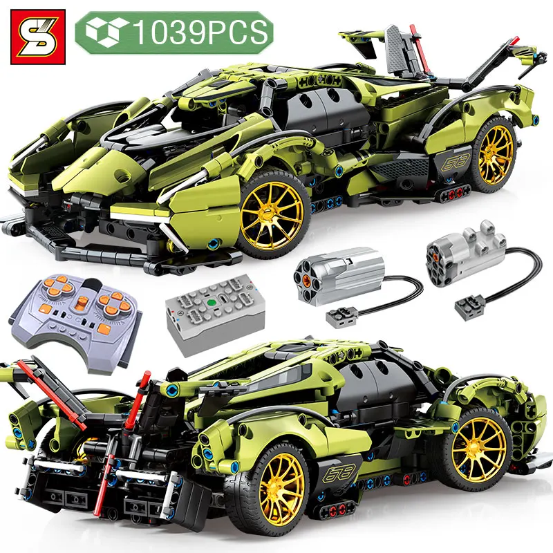 

SY BLOCK Technical Expert Famous Sports Car Building Blocks Racing Vehicle Model Bricks MOC Toys Holiday Gift For Children Boys