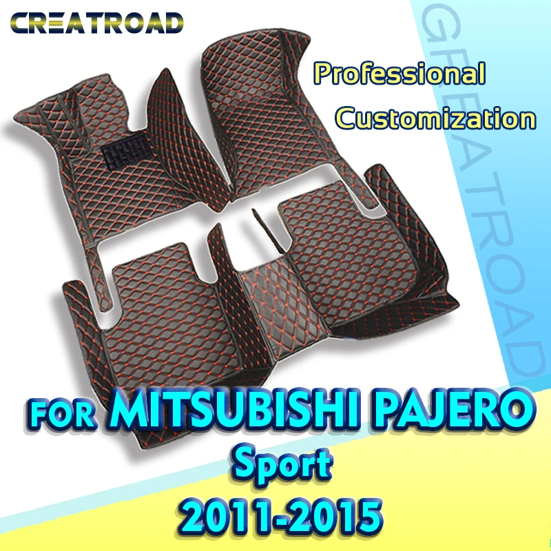

Car floor mats for Mitsubishi pajero sport 2011 2012 2013 2014 2015 Custom auto foot Pads automobile carpet cover Interior