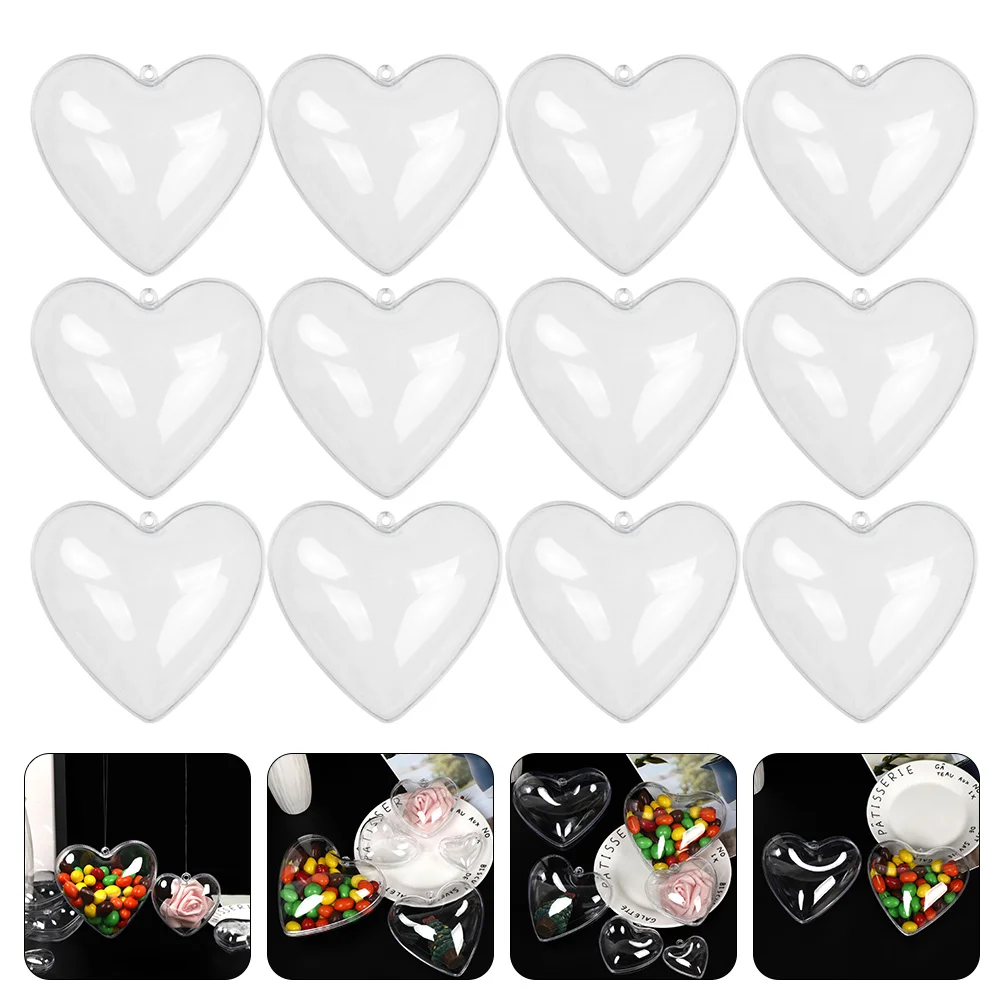 

Christmas Clear Ornaments Ballsfillable Heart Tree Boxboxes Hanging Ornament Decorations Baubles Pendant Transparentshape