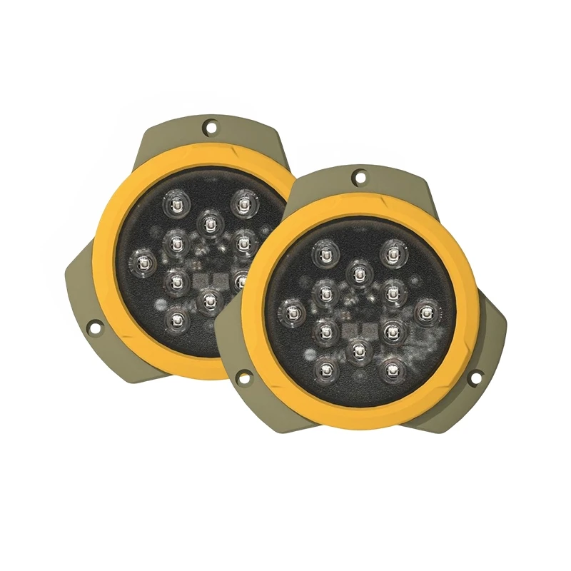 

Lights Power Dock 5" Underwater Yacht Boat 2pcs Blue Voltage Round Multi For Fishing High 50watt White