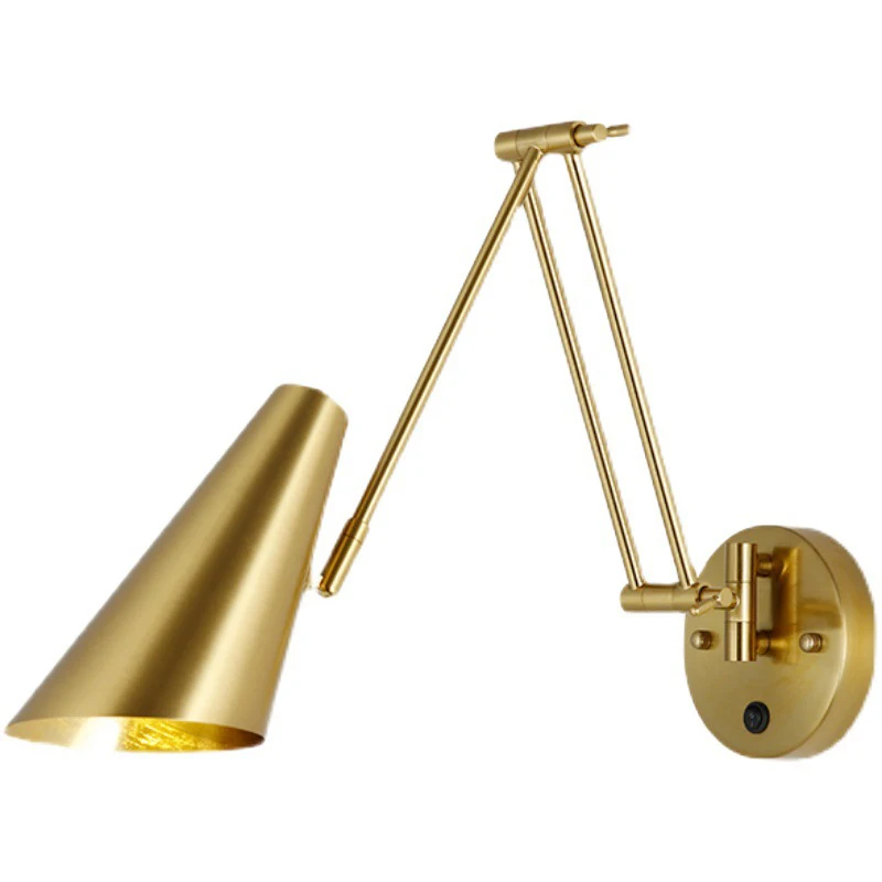 

Modern Adjustable LED Wall Lamps Swing Long Arm Internal Wall Switch Household Bedside Lighting Decor Sconce Lights