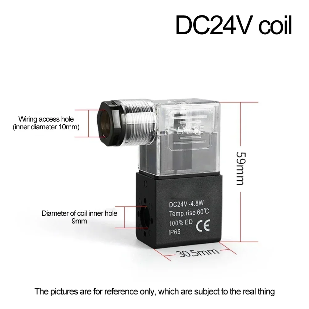 

Катушка пневматического клапана алюминиевая черная DC24V 12V AC220V 110V