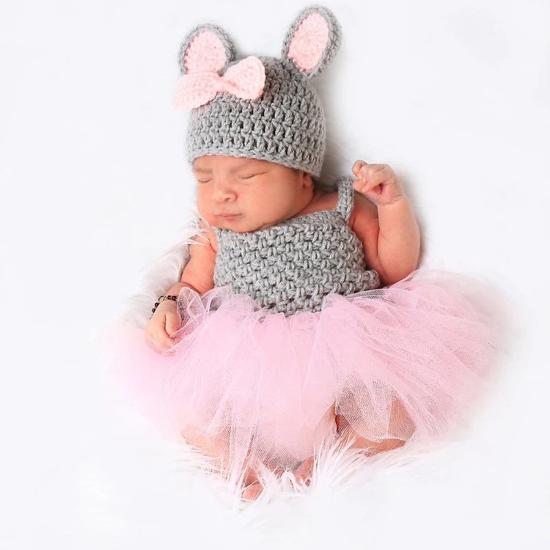 

Newborn photography hooded dress newborn photography photo gauze skirt two-piece set 2022 new suspender skirt
