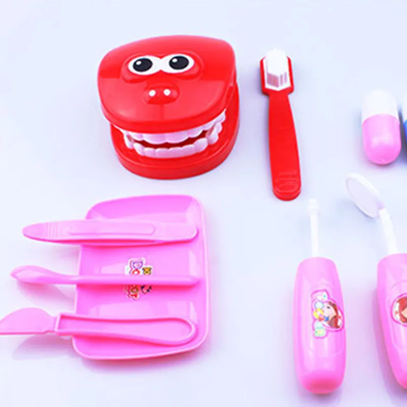 

Early Education Toy Children Play House Doctor Small Dentist Simulation Brushing Denture Game Baby Medical Toy Tote Bag For Kids