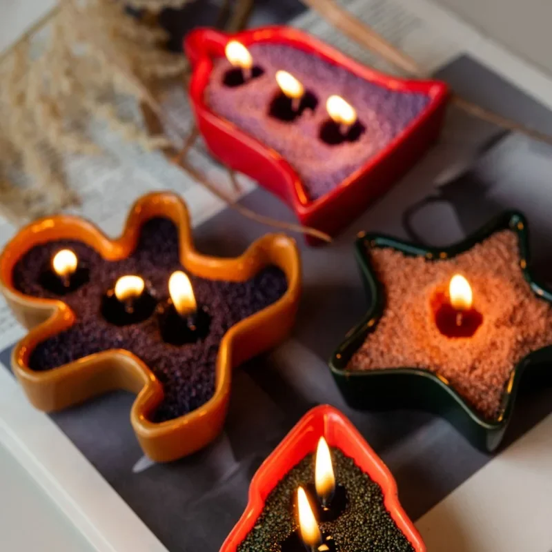 Трансграничная рождественская позолоченная восковая свеча с перламутровым