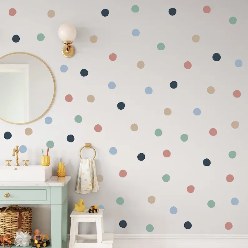 

Kids Wall Decal | Colorful Polka Dots Wall Decals | Nursery Wall Sticker
