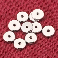 50pcs 456810mm stainless steel flat round bead loose spacer beads for jewelry making accessories diy necklace bracelet