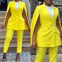 womens suit 2 piece fashion design jacket lady pant suit party tuxedo yellow outfit %d0%ba%d0%be%d1%81%d1%82%d1%8e%d0%bc %d0%b6%d0%b5%d0%bd%d1%81%d0%ba%d0%b8%d0%b9