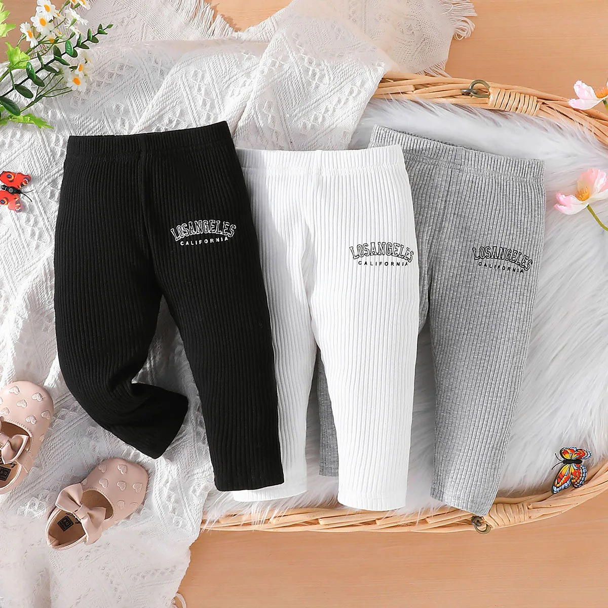 Модные весенне-осенние индивидуальные штаны для мальчиков и девочек трехцветные