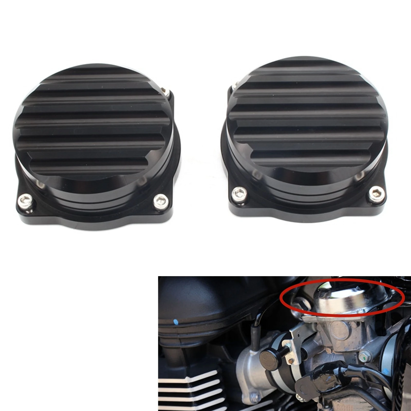 

Motorcycle Carburetor Cover Carb Tops Cap For Triumph Bonneville Scrambler /Thruxton / 900 2008-2015