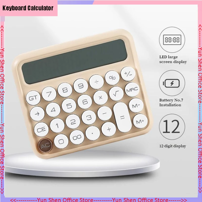 

Boutique Stationery Small Square Calculator Personalized Large Lcd Screen Solar Office Calculator School Dual Portable Learning