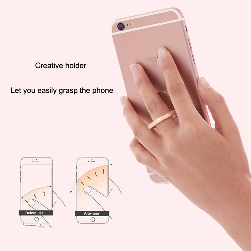 Cartoon Clover 360 Degree Mobile Finger Ring Phone Holder Base Slot for Smart Mobile Universal Cat Head Ring Hook Holder Bracket