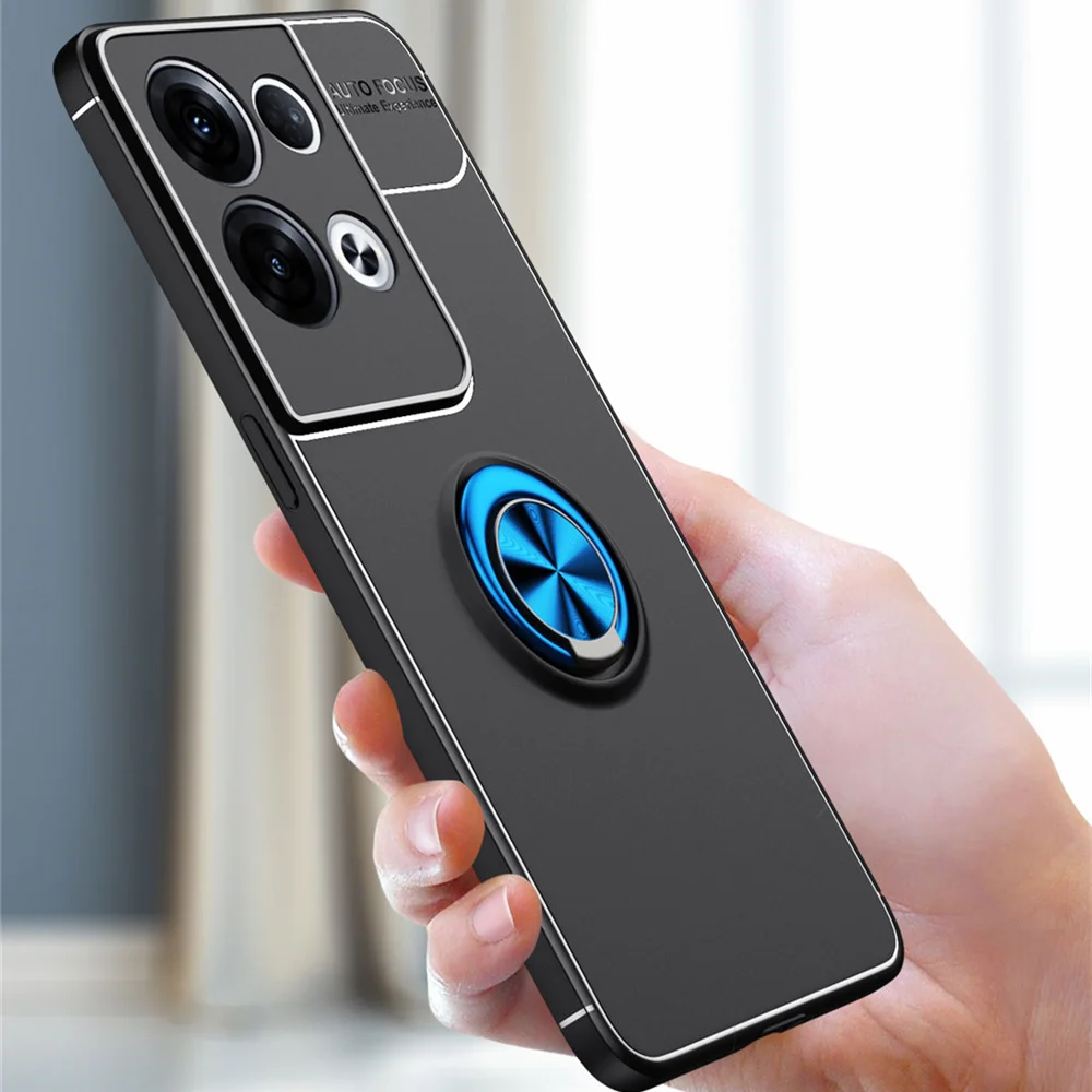 

Case on the For Cover OPPO Reno 8 Pro 5G Case Reno 8 Pro 5G Matte Flexible Finger Ring Cover For Fundas Reno 8 Pro Coque